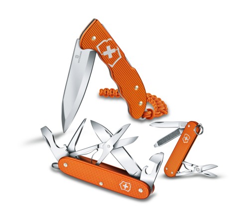 Нож охотника VICTORINOX Hunter Pro Alox LE 2021 130 мм, 4 функции, с фиксатором лезвия, оранжевый