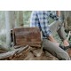 Сумка KLONDIKE Native, натуральная кожа в коричневом цвете, 39 х 10 х 31 см