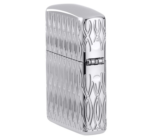 Зажигалка ZIPPO Armor® с покрытием High Polish Chrome, латунь/сталь, серебристая, 38x13x57 мм
