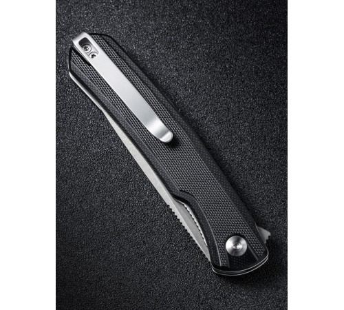 Складной нож SENCUT Scitus D2 Steel Gray Stonewashed Handle G10 Black