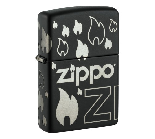 Зажигалка ZIPPO Classic с покрытием Black Matte, латунь/сталь, черная, матовая, 38x13x57 мм