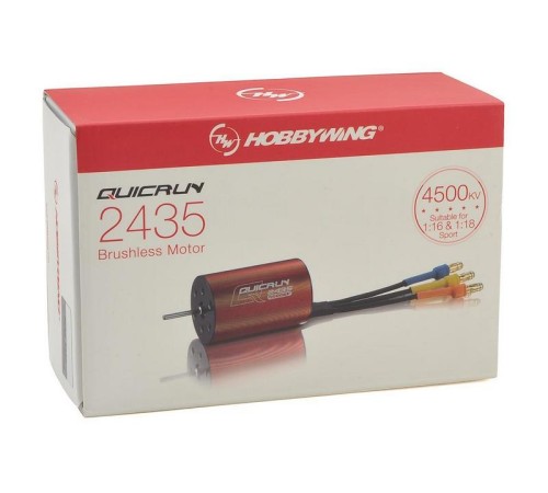 Бесколлекторный мотор Hobbywing QUICRUN-2435SL-4500KV-RED-G3-SE (4500KV, 2,3/10мм, 1/18, 1/16)