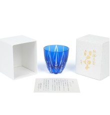 Рюмка TAJIMA GLASS Мерцание звезды 75мл, голубая