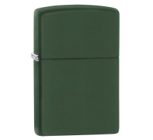 Зажигалка ZIPPO Classic с покрытием Green Matte, латунь/сталь, зелёная, матовая, 38x13x57 мм