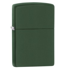 Зажигалка ZIPPO Classic с покрытием Green Matte, латунь/сталь, зелёная, матовая, 38x13x57 мм