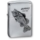 Зажигалка ZIPPO Black Bass, с покрытием Brushed Chrome, латунь/сталь, серебристая, 38x13x57 мм