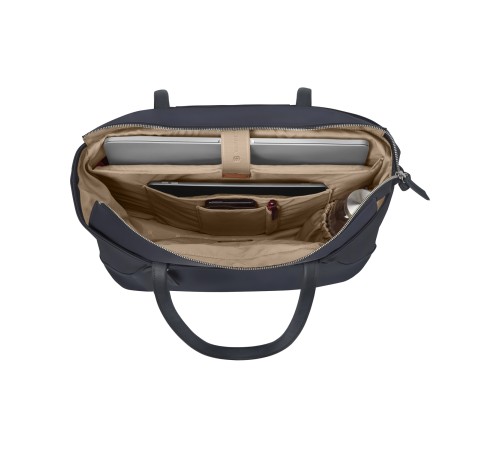 Сумка VICTORINOX Victoria Signature Tote, синяя, нейлон/кожа, 51x15x30 см, 19 л