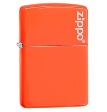 Зажигалка ZIPPO Classic с покрытием Neon Orange, латунь/сталь, оранжевая с логотипом, 38x13x57 мм