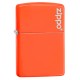 Зажигалка ZIPPO Classic с покрытием Neon Orange, латунь/сталь, оранжевая с логотипом, 38x13x57 мм