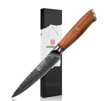 Нож универсальный из дамасской стали Keemake 5 Inch Utility Knife Phoenix, бежевый