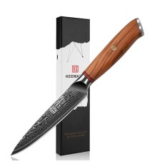 Нож универсальный из дамасской стали Keemake 5 Inch Utility Knife Phoenix, бежевый
