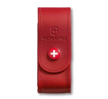 Чехол на ремень VICTORINOX для ножей 91 мм толщиной 2-4 уровня, кожаный, красный