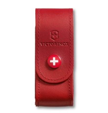 Чехол на ремень VICTORINOX для ножей 91 мм толщиной 2-4 уровня, кожаный, красный
