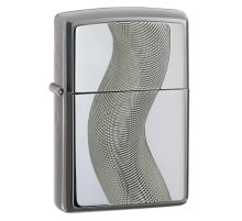 Зажигалка ZIPPO Classic с покрытием Black Ice ®, латунь/сталь, чёрная, глянцевая, 36x12x56 мм