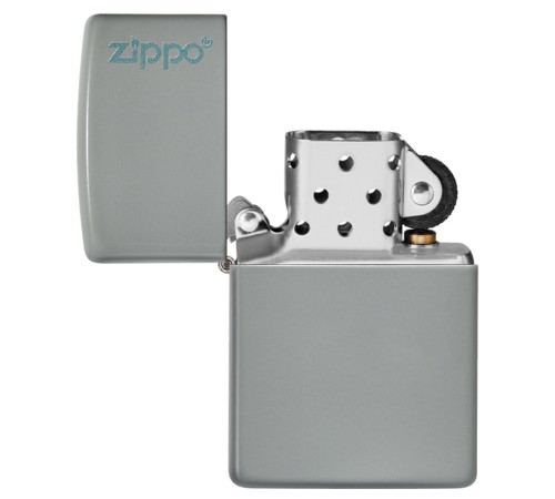 Зажигалка ZIPPO Classic с покрытием Flat Grey, латунь/сталь, серая, матовая, 38x13x57 мм