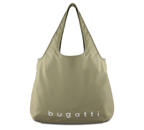 Сумка-шоппер BUGATTI Bona, оливковая, полиэстер/сатиновый нейлон, 55х2х45 см, 23 л