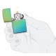 Зажигалка ZIPPO Classic с покрытием High Polish Teal, латунь/сталь, зелёная, глянцевая, 38x13x57 мм