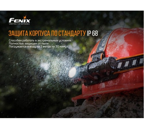 Налобный фонарь Fenix HM61R + складной нож Ruike S22, черный, HM61RS22bk