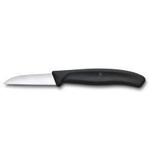 Нож для овощей и фруктов VICTORINOX SwissClassic с прямым лезвием 6 см, чёрный