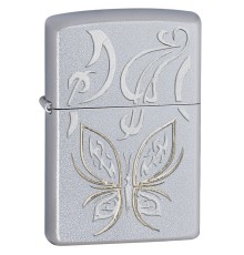 Зажигалка ZIPPO Classic с покрытием Satin Chrome™, латунь/сталь, серебристая, матовая, 36x12x56 мм