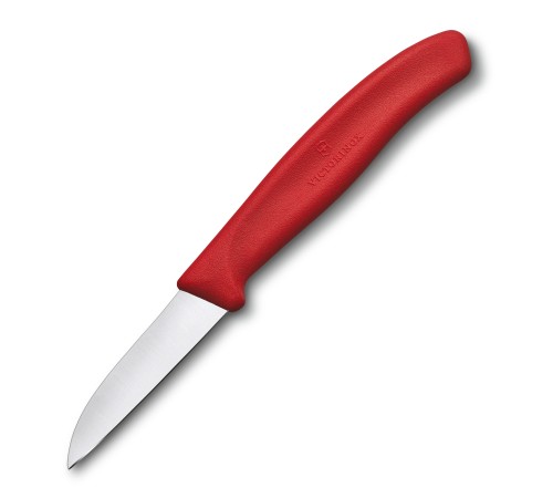 Нож для овощей и фруктов VICTORINOX SwissClassic с прямым лезвием 6 см, красный