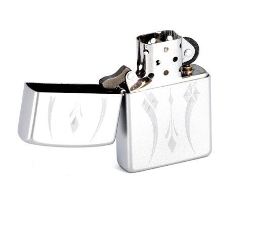 Зажигалка ZIPPO Classic с покрытием Satin Chrome™, латунь/сталь, серебристая, матовая, 38x13x57 мм
