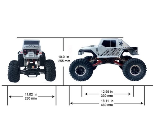 Радиоуправляемый краулер Remo Hobby Jeeps 4WD 2.4G 1/10 RTR