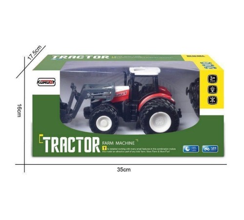 Р/У фермерский трактор Korody с отвалом, двойные колеса 1/24 2.4G 6CH RTR