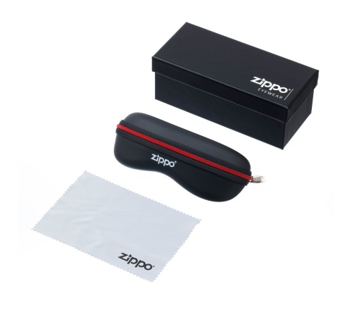 Подарочный набор для очков Zippo: картонная коробка, чехол и салфетка из микрофибры