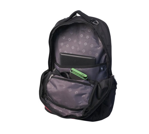 Рюкзак WENGER, 15”, черный/красный, полиэстер 900D/М2 добби, 34x19x46 см, 30 л