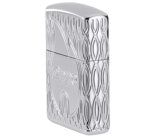 Зажигалка ZIPPO Armor® с покрытием High Polish Chrome, латунь/сталь, серебристая, 38x13x57 мм