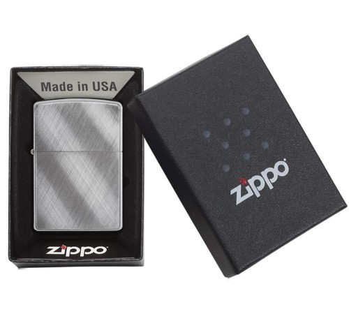 Зажигалка ZIPPO Classic с покрытием Brushed Chrome, латунь/сталь, серебристая, матовая, 38x13x57 мм
