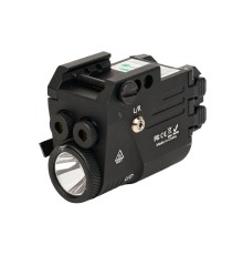 Фонарь подствольный пистолетный SKYWOODS RACCOON DOUBLE LASER, 360 люмен, ЛЦУх2 красн/зел