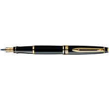 Перьевая ручка Waterman Expert Black GT. Перо - сталь. Корпус-лак, детали дизайна: позолота 23К