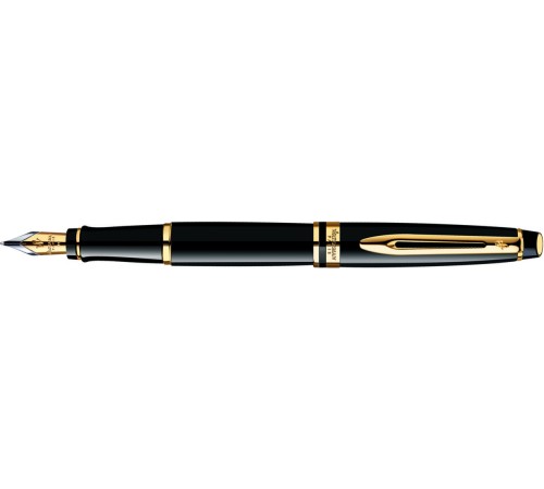 Перьевая ручка Waterman Expert Black GT. Перо - сталь. Корпус-лак, детали дизайна: позолота 23К