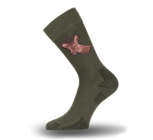 Треккинговые носки Lasting LFSS 620 Cotton Туризм, зеленый с рисунком, размер M, LFSS620-M