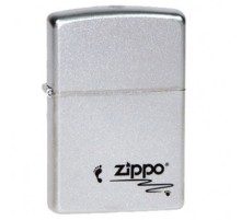 Зажигалка ZIPPO Footprints, с покрытием Satin Chrome™, латунь/сталь, серебристая, 38x13x57 мм