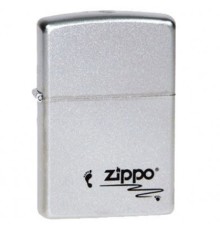 Зажигалка ZIPPO Footprints, с покрытием Satin Chrome™, латунь/сталь, серебристая, 38x13x57 мм