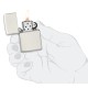Зажигалка ZIPPO Classic с покрытием Glow In The Dark, латунь/сталь, белая, матовая, 38x13x57 мм