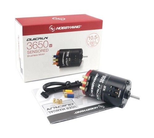Бесколлекторный сенсорный мотор Hobbywing QUICRUN-3650SD-21.5T-BLACK-G2 (1800KV, 3,17/15мм, 1/10)