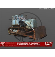 Сборная модель Red Iron Models Бульдозер Т-100МЗГП, 1/43