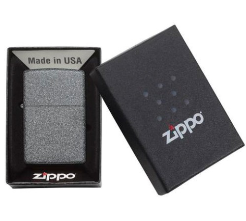Зажигалка ZIPPO Classic с покрытием Iron Stone™, латунь/сталь, серая, матовая, 38x13x57 мм