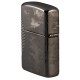 Зажигалка ZIPPO Armor™ Wolf  с покрытием High Polish Black Ice®, латунь/сталь, чёрная, 38x13x57 мм