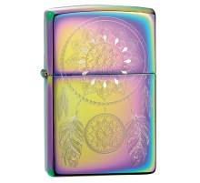 Зажигалка ZIPPO Dream Catcher с покрытием Multi Color, латунь/сталь, разноцветная, 38x13x57 мм