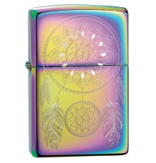 Зажигалка ZIPPO Dream Catcher с покрытием Multi Color, латунь/сталь, разноцветная, 38x13x57 мм