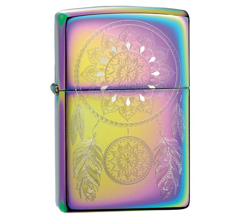 Зажигалка ZIPPO Dream Catcher с покрытием Multi Color, латунь/сталь, разноцветная, 38x13x57 мм