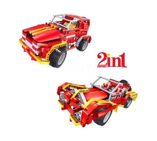 Р/У конструктор Qihui Mechanical Master 2 в 1 Джип и Родстер (472 детали)