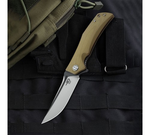 Нож Bestech Scimitar сталь D2, рукоять G10 бежевая