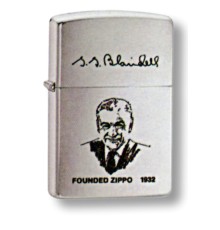 Зажигалка ZIPPO G. Blaisdell, с покрытием Brushed Chrome, латунь/сталь, серебристая, 36x12x56 мм