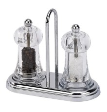 Набор механических мельниц для специй на подставке Peugeot Brasserie Clear, 11 см